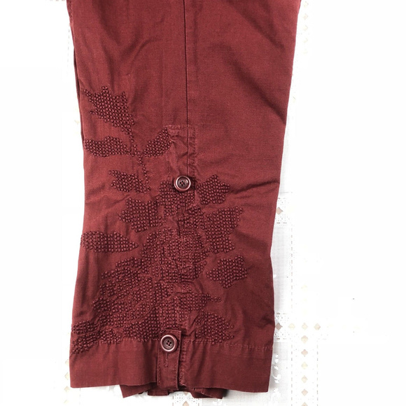 CABI 340 Capri Cropped Pants 6 Embroidered b1001 - Picture 5 of 8